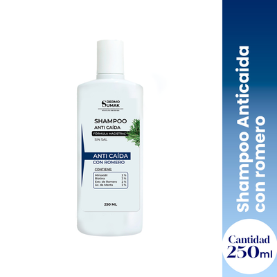 DERMO SUMAK – SHAMPOO ANTICAÍDA – CONTROL DE CAÍDA Y FORTALECIMIENTO CAPILAR – 250ML + REGALO ALEATORIO