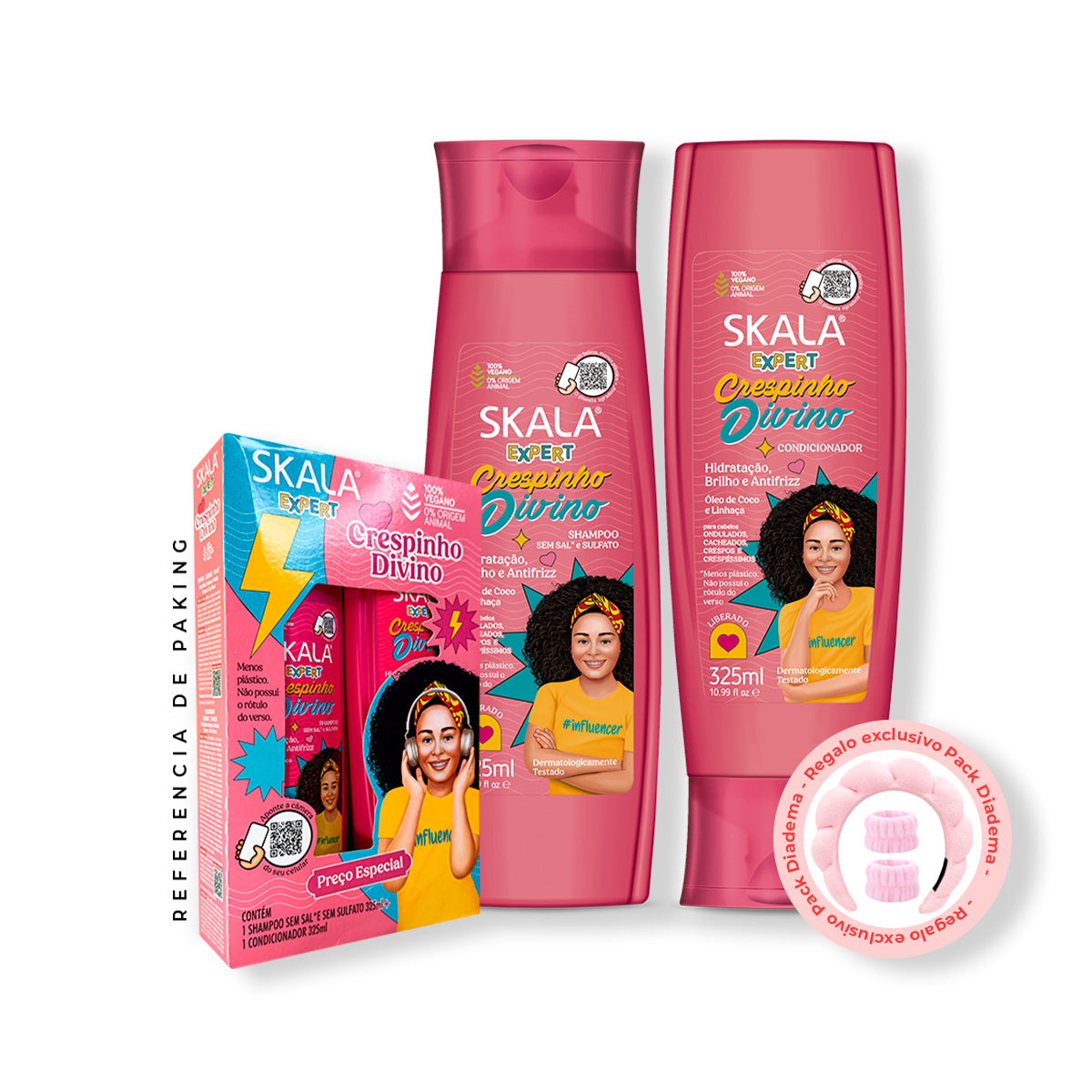 Shampoo + Acondicionador Crespinho divino kids Skala Expert 325ml + REGALO