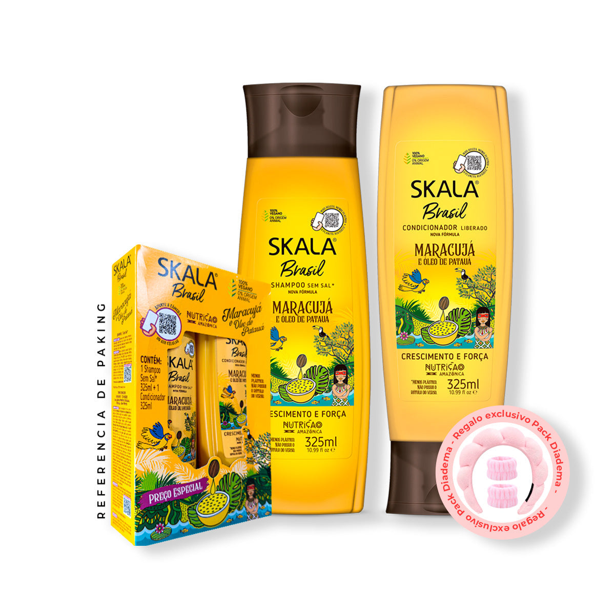 Shampoo + Acondicionador Maracuyá e Óleo de Patauá Skala Expert 325ml + REGALO