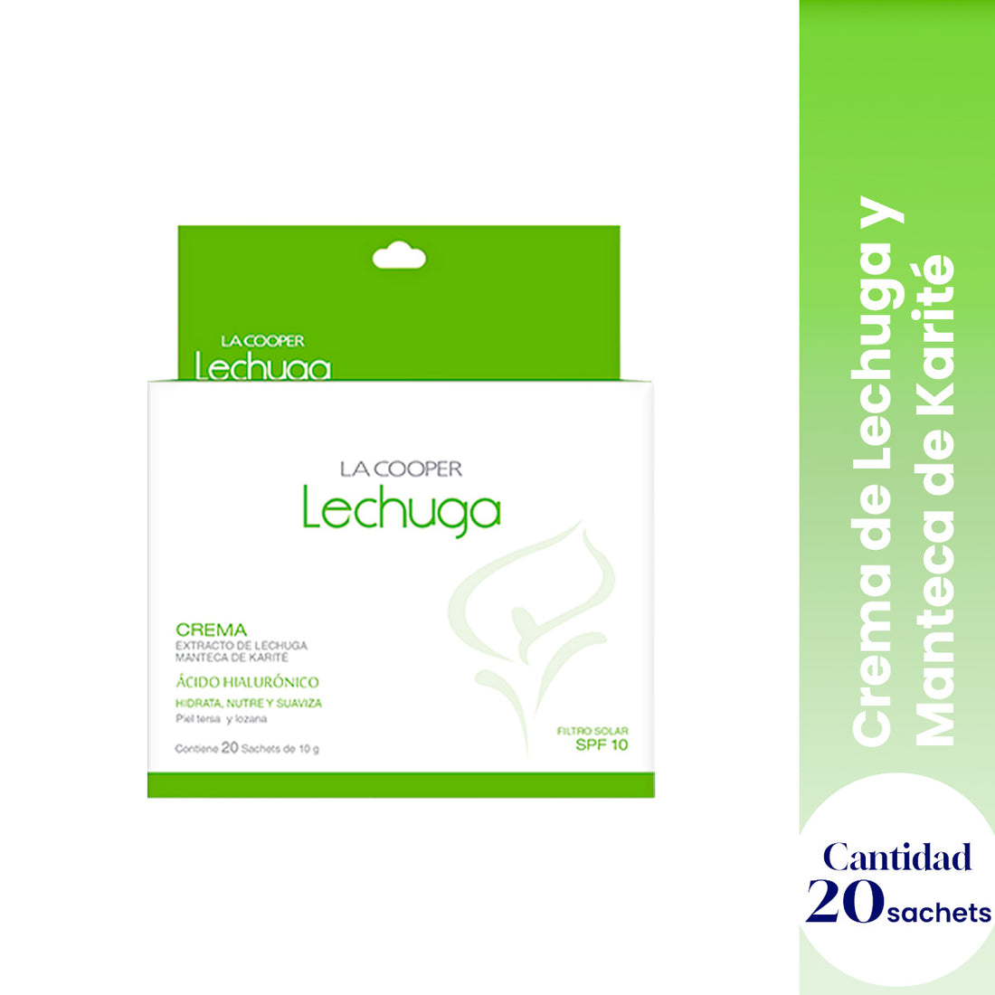 Crema de Lechuga Manteca de KaritéLa Cooper x20 Sachets 10g
