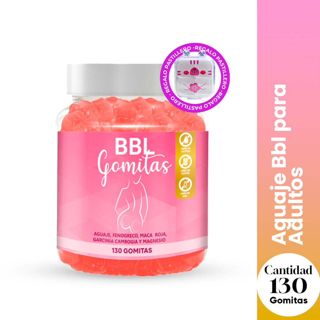 Aguaje Bbl para Adultos Gomitas Sottcor 100gr + REGALO PASTILLERO