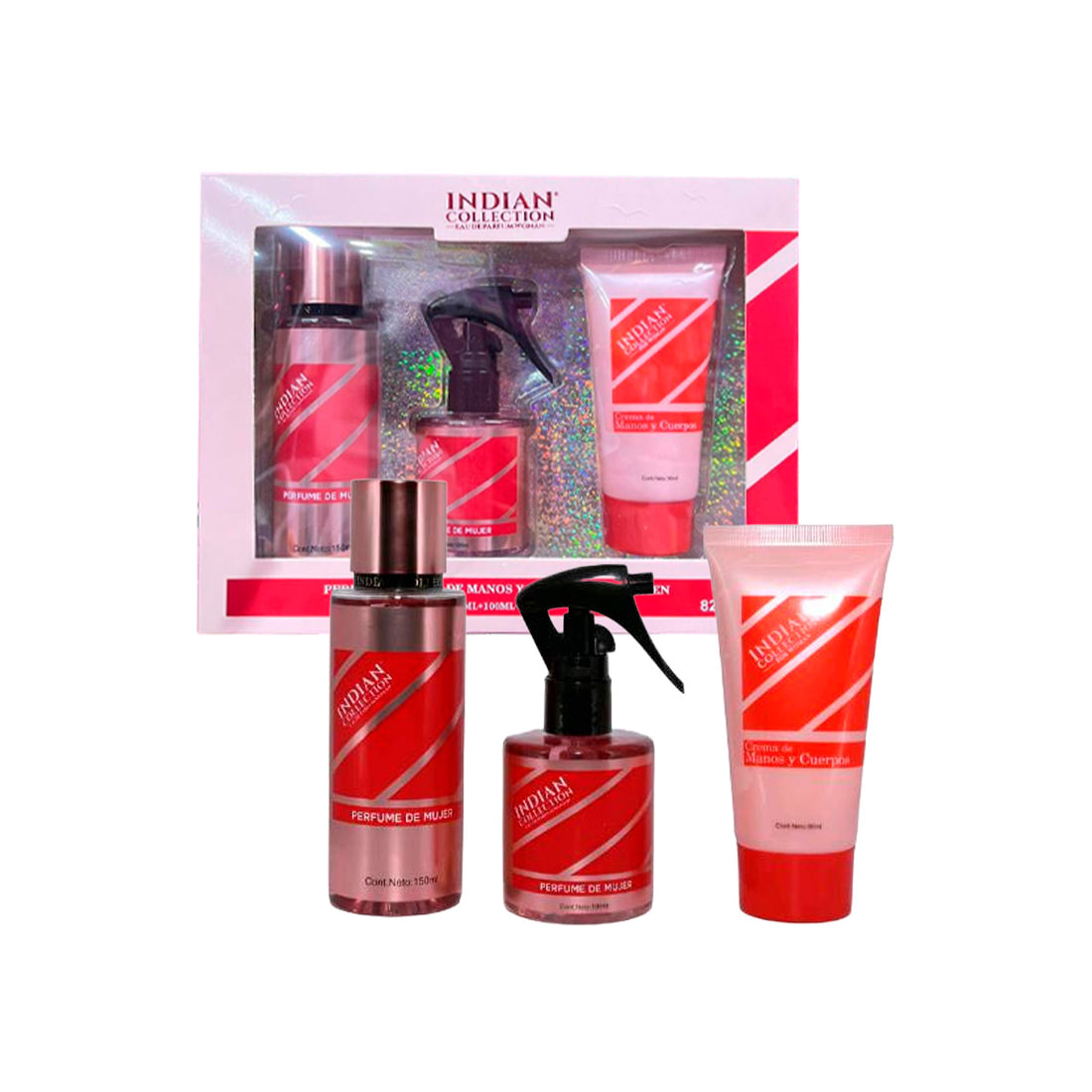 LIQUIDACIÓN! Set 3 en 1 perfume corporal + perfume cabello + crema corporal - Indian Collection