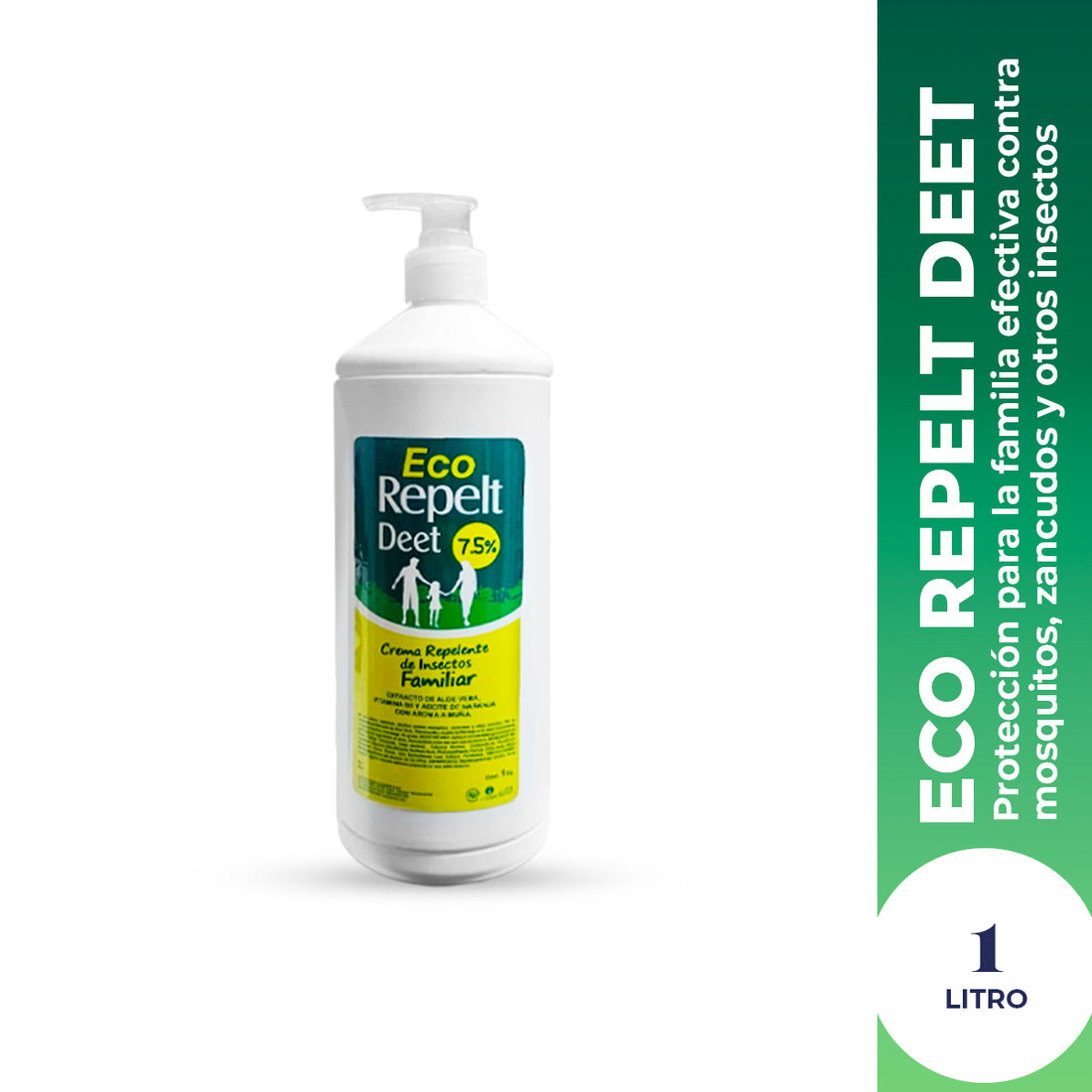 LIQUIDACIÓN! Repelente Familiar Eco Repelt Deet 7.5% 1lt - La cooper