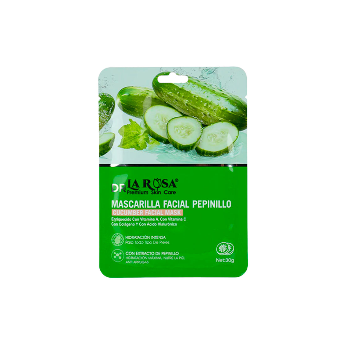 LIQUIDACIÓN! Mascarilla facial pepino 30gr - dr la rosa