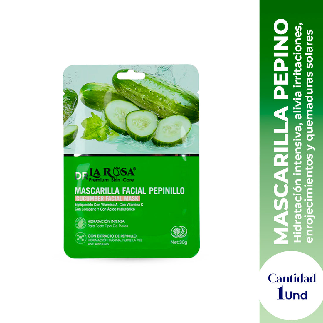 LIQUIDACIÓN! Mascarilla facial pepino 30gr - dr la rosa
