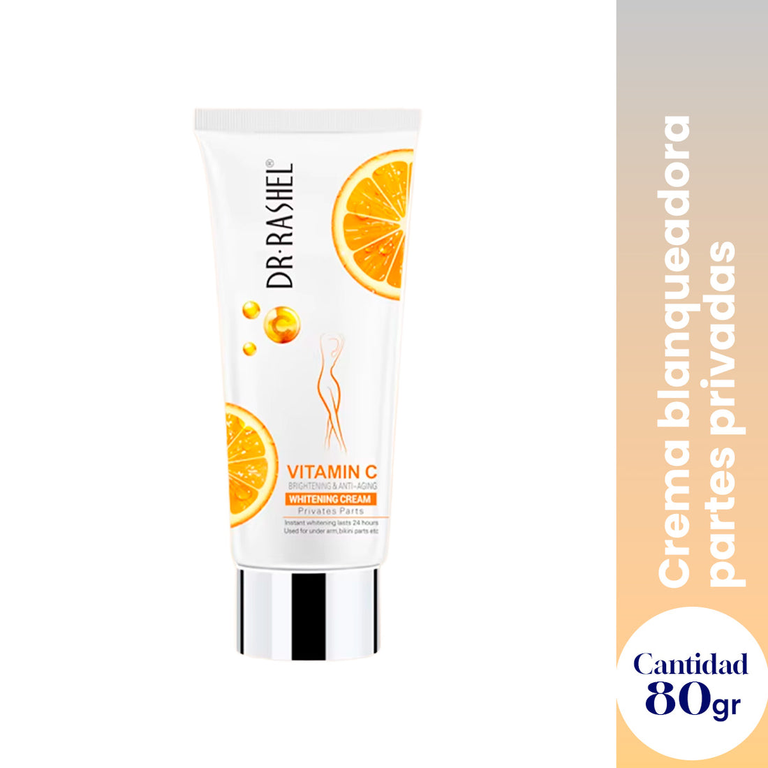 ¡LIQUIDACIÓN! Dr. Rashel Crema Blanqueadora para Partes Íntimas – Iluminador con Vitamina C – 80g