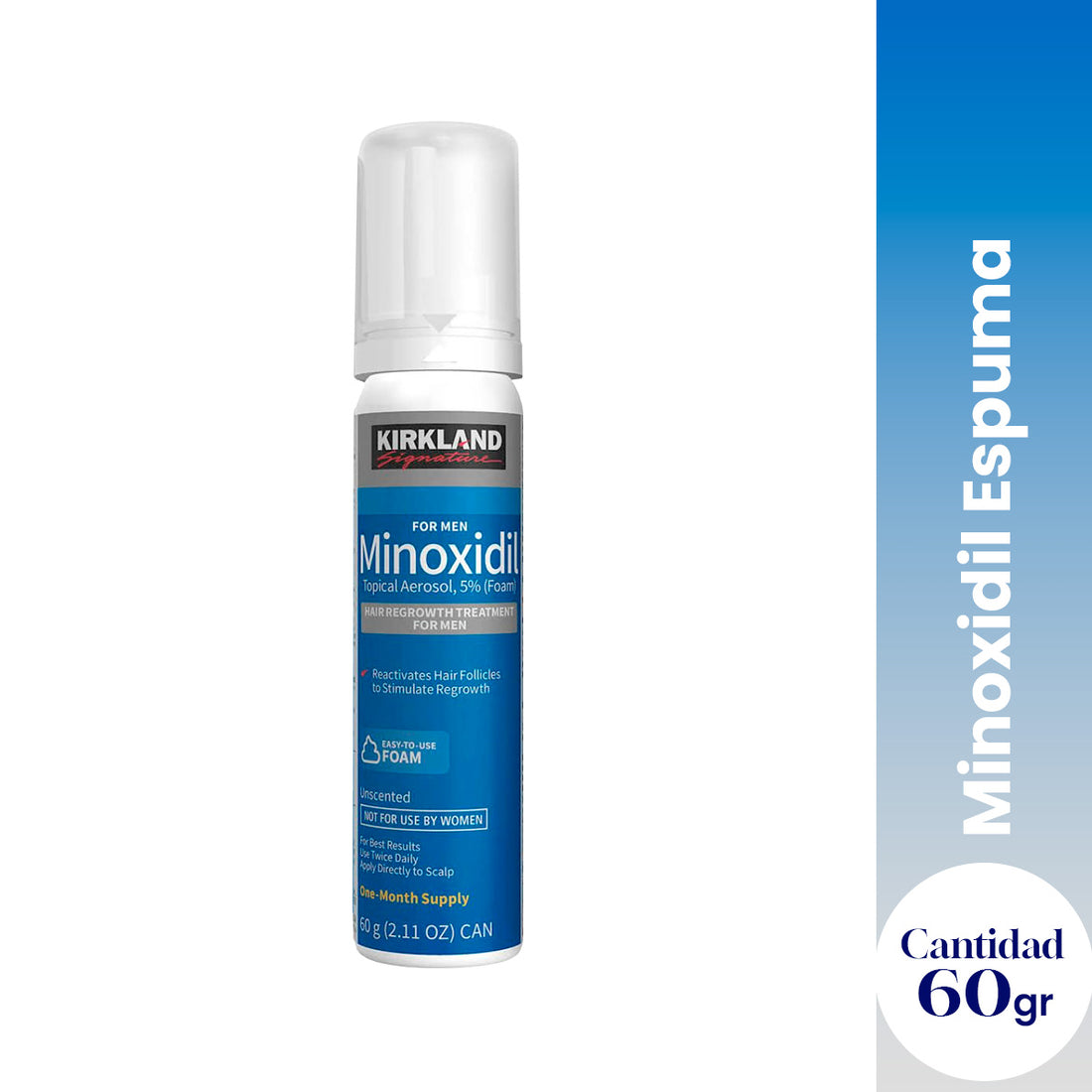 Kirkland – Estimula el Crecimiento del Cabello – Minoxidil 5% Espuma 60ml