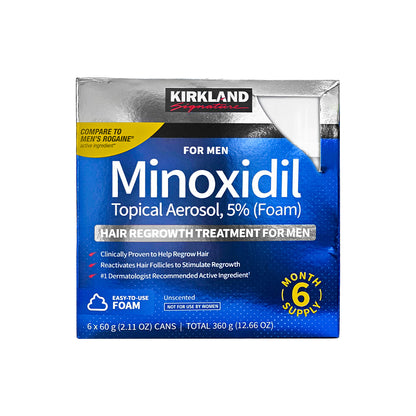 Caja de Minoxidil Espuma para Barba y Cabello - Kirkland 60 ml