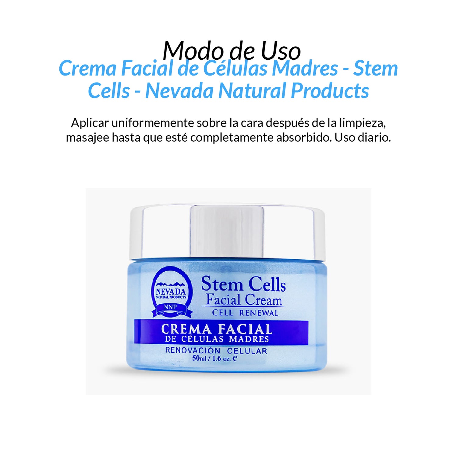 Crema Facial de Celulas Madres - Stem Cells