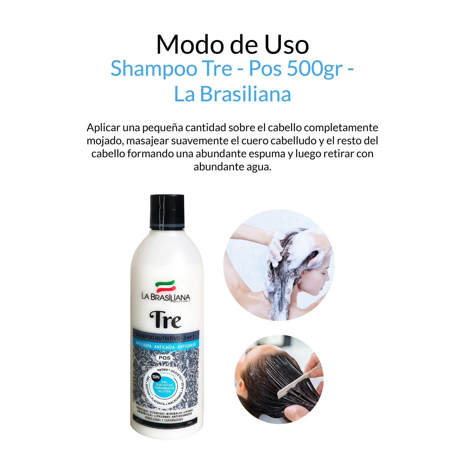 Shampoo Tre - Pos 500gr - La Brasiliana