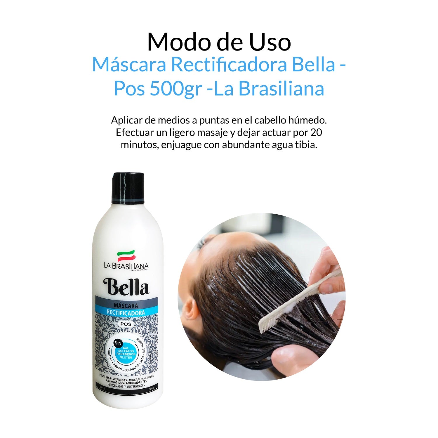 Mascara Rectificadora Bella - Pos 500gr - La Brasiliana