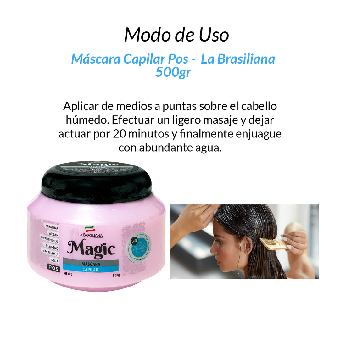 Máscara Capilar Pos- La Brasiliana 500gr