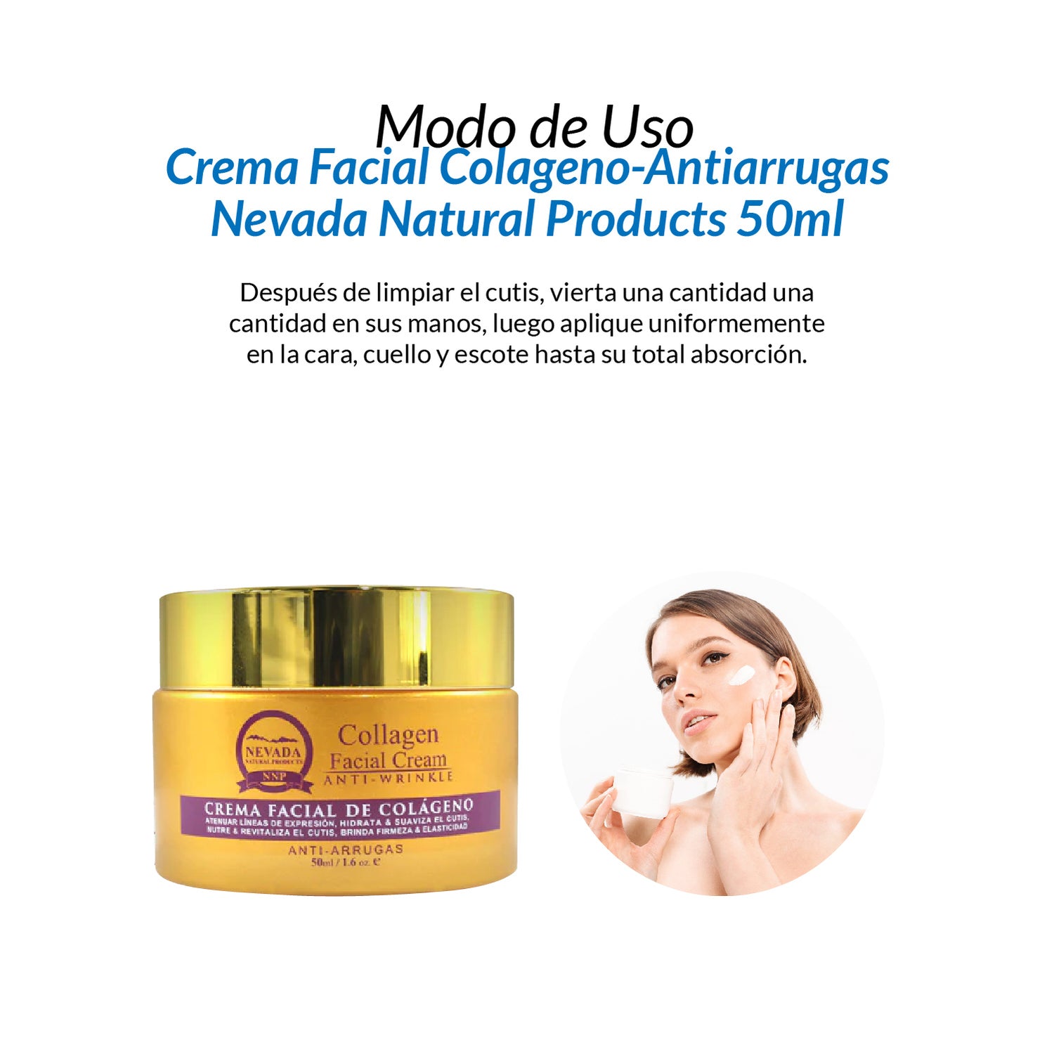 Crema Facial Colageno-Antiarrugas Nevada Natural Products 50ml