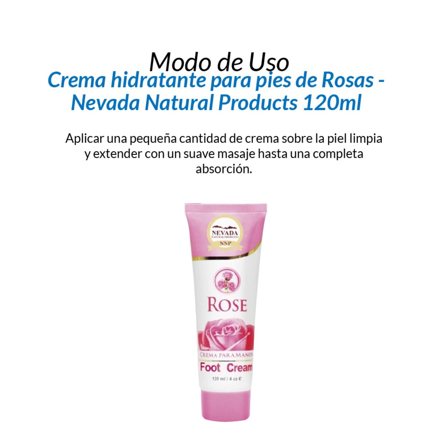 Crema hidratante para pies de Rosas Nevada Natural 120ml
