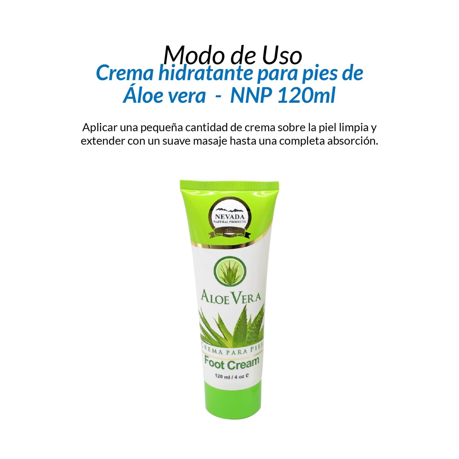 Crema hidratante para pies de Aloe Vera Nevada Natural 120ml