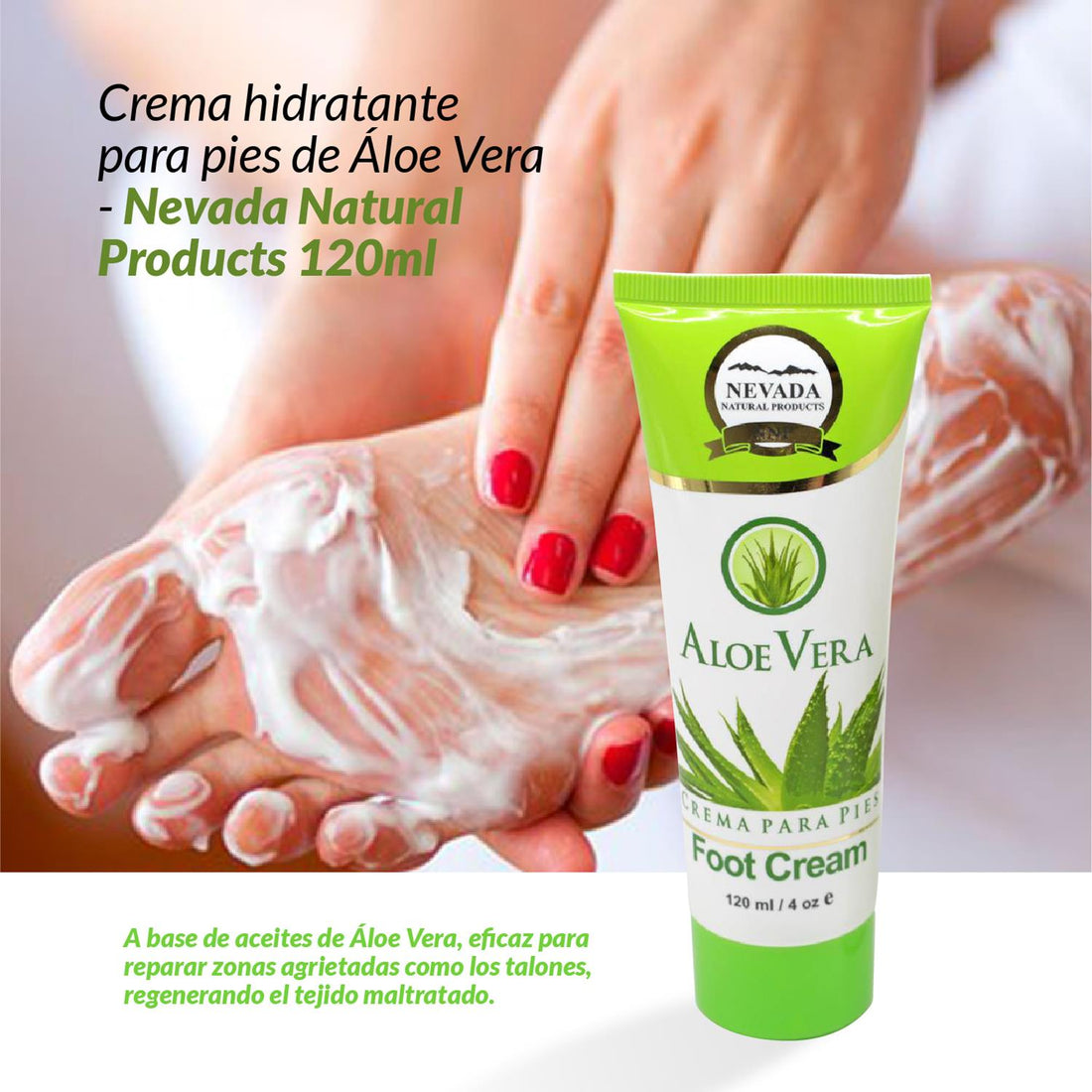 Crema hidratante para pies de Aloe Vera Nevada Natural 120ml