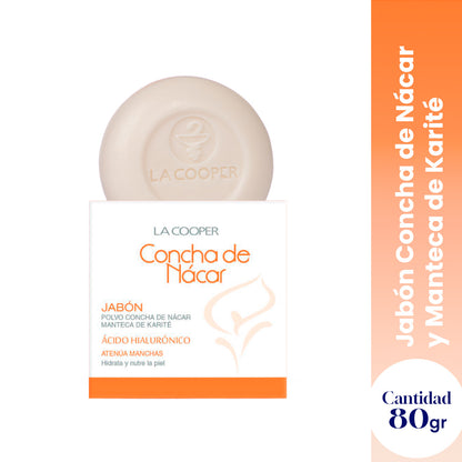 La Cooper Jabón – Hidratación – Concha de Nácar &amp; Ácido Hialurónico 80g
