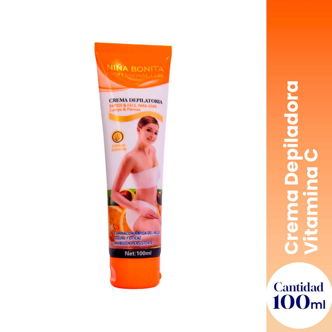 ¡LIQUIDACIÓN! Crema Depiladora Vitamina C  - Niña Bonita 100ml