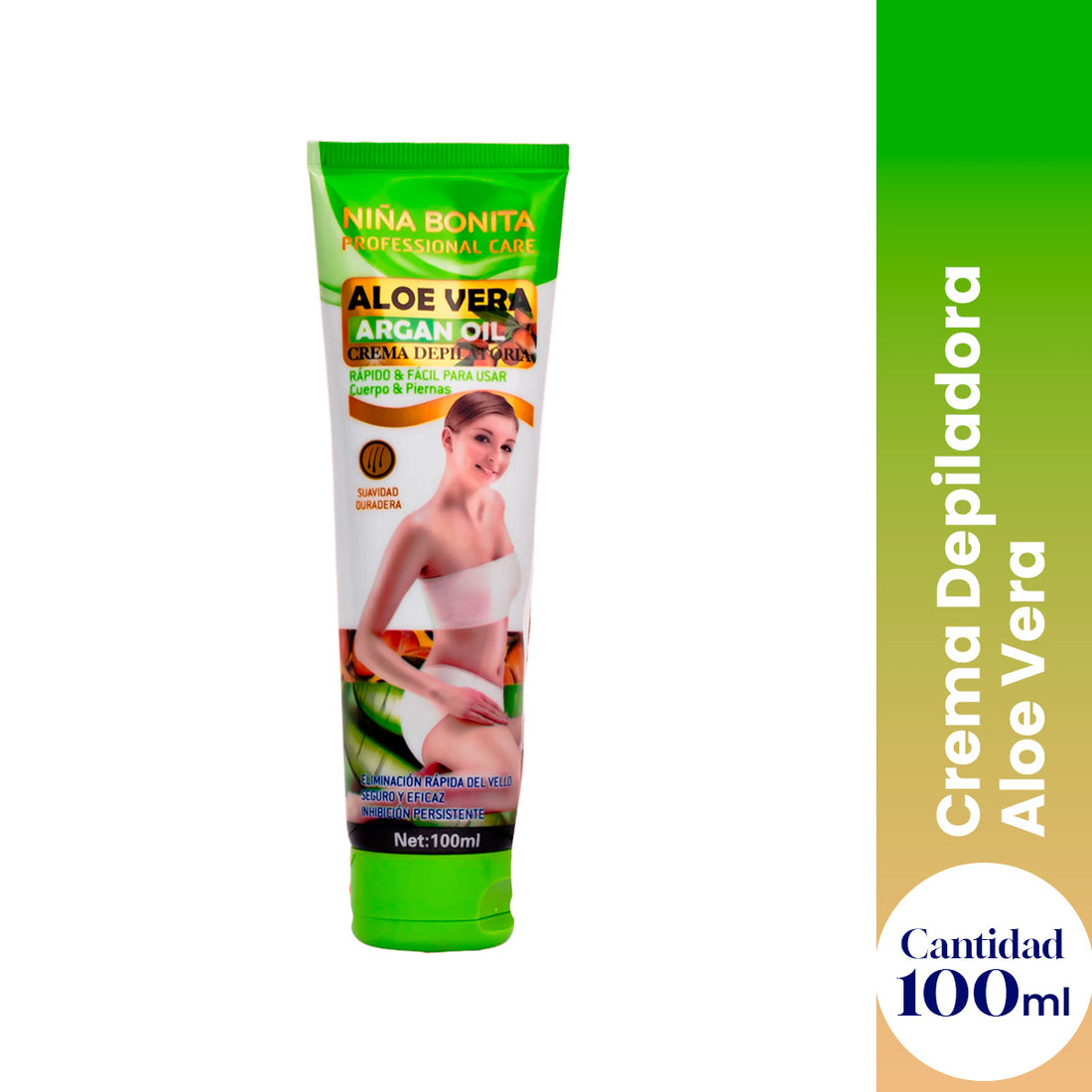 ¡LIQUIDACIÓN! Crema Depiladora Aloe Vera - Niña Bonita 100 ML