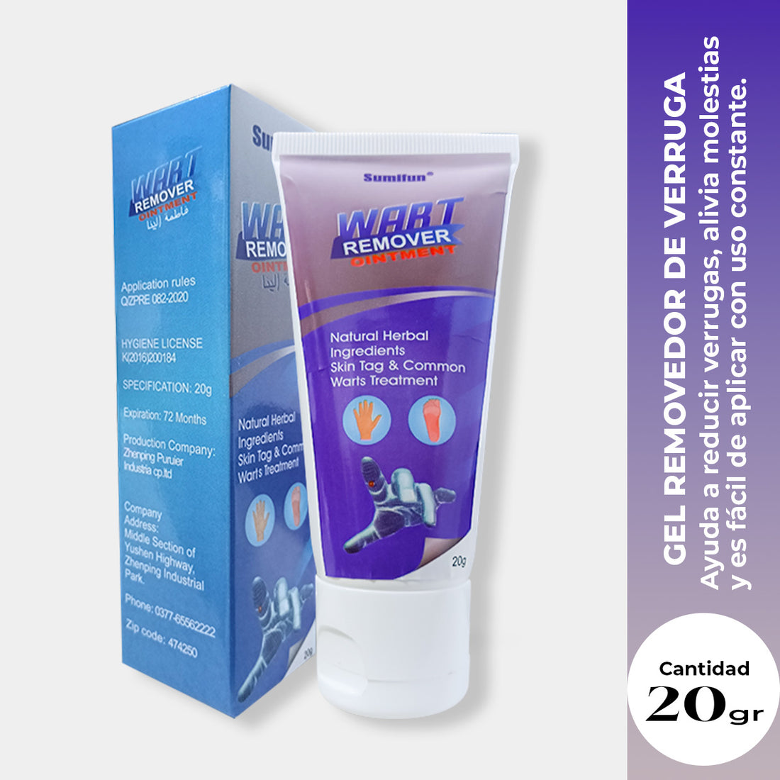 Eliminador de Verrugas en gel 20gr - Sumifun