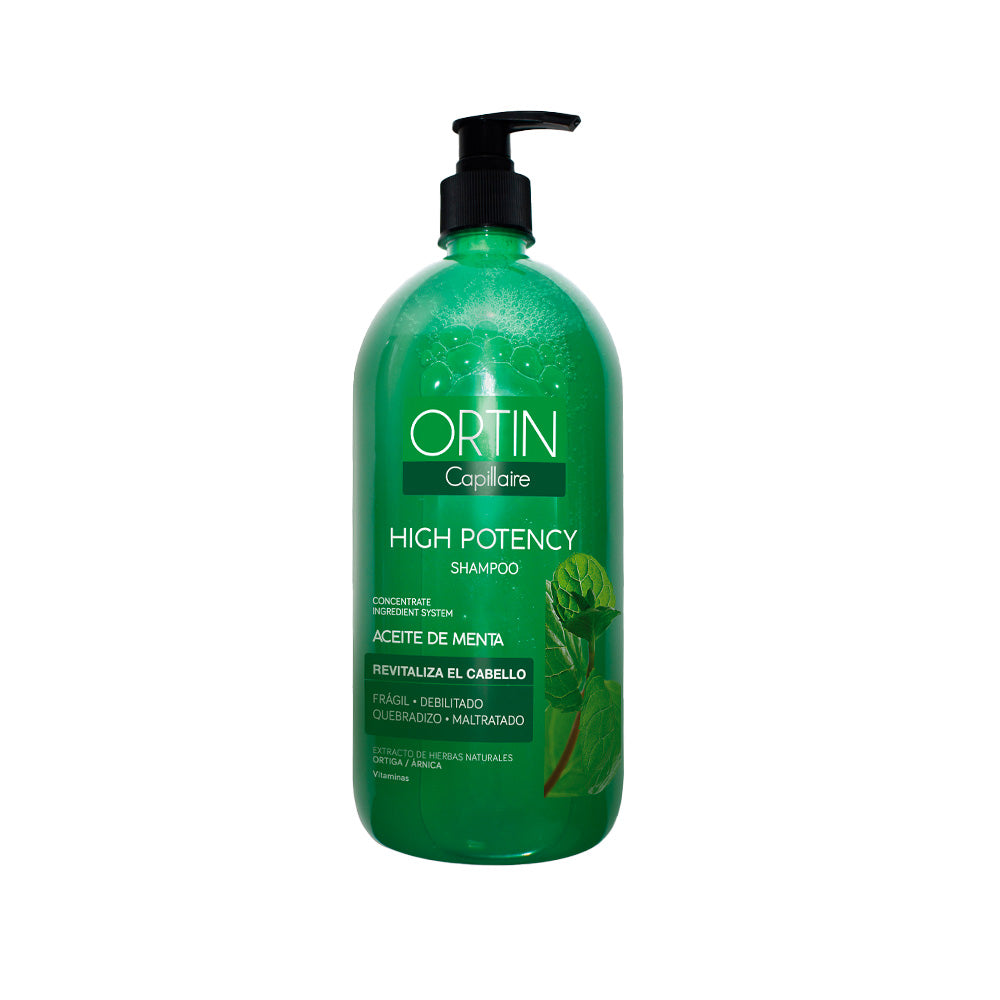 Shampoo Ortin Capillaire Menta 1Lt.