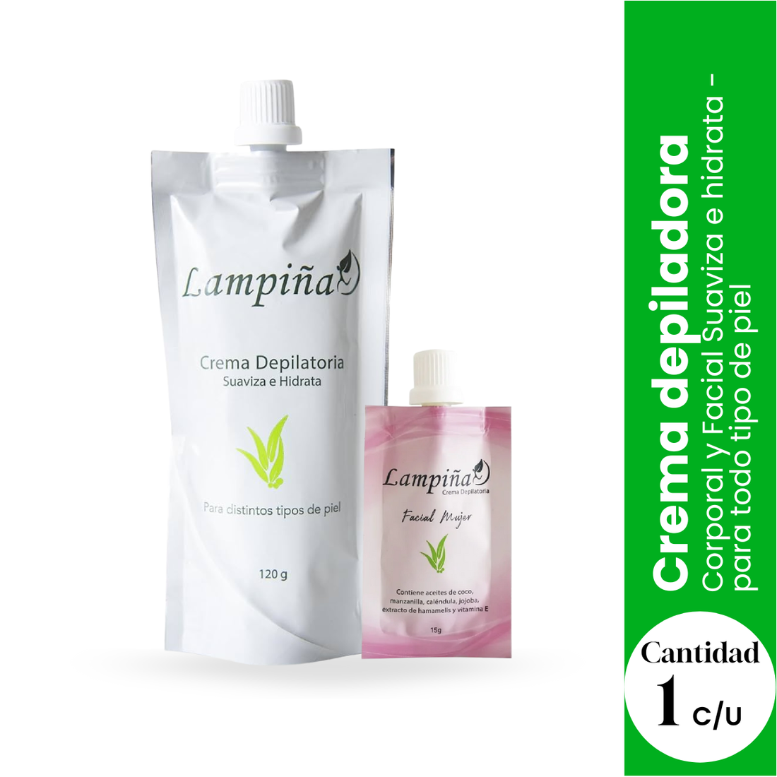 Pack Crema Depiladora Corporal  y Facial - Lampiña