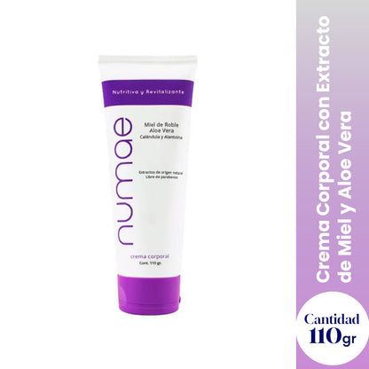 ¡liquidación! Crema Corporal con Extracto de Miel y Aloe Vera - Numae 110g