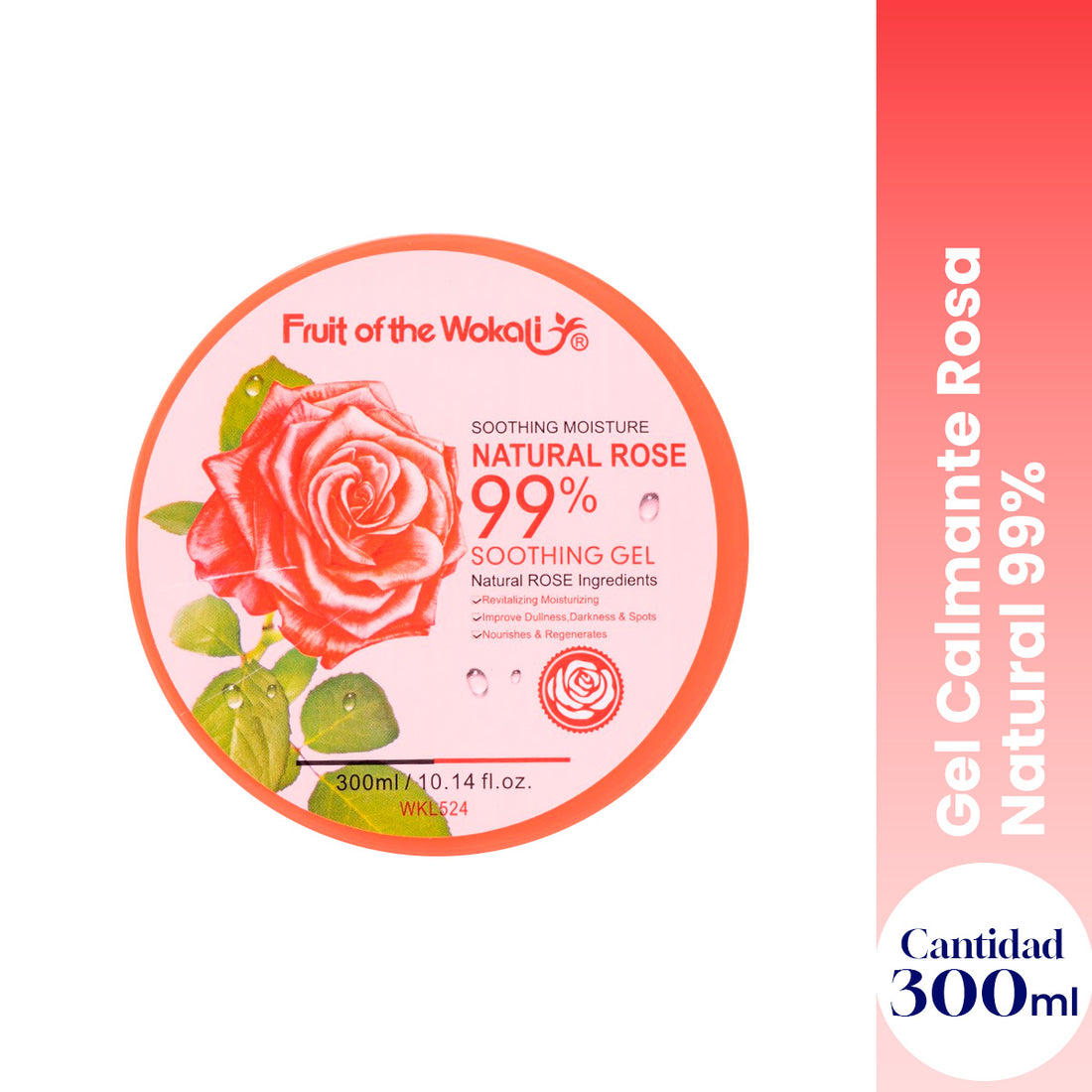 FRUIT OF THE WOKALI – GEL CALMANTE E HIDRATANTE – ROSAS NATURALES 99% – 300ML