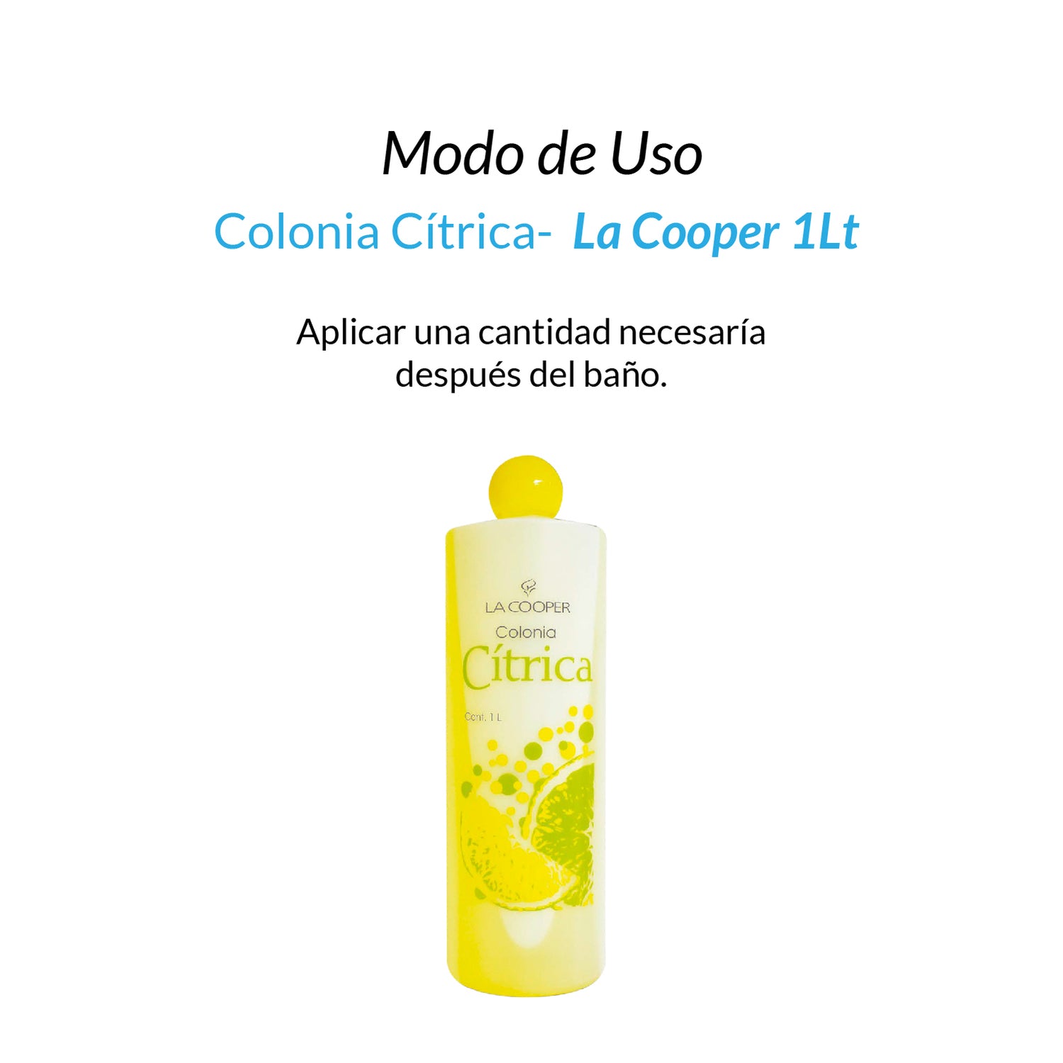 Colonia Cítrica La Cooper x 1Lt