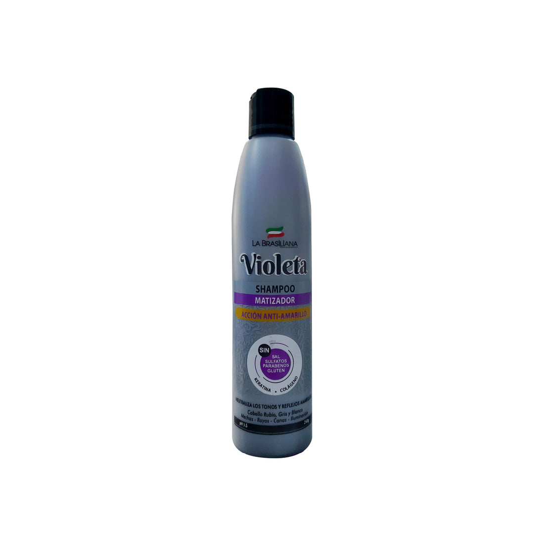 Shampoo Matizador Violeta Acción Anti-Amarillo - La Brasiliana x 250g