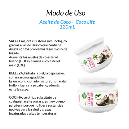 Coco Life - Aceite de Coco x 120 ml