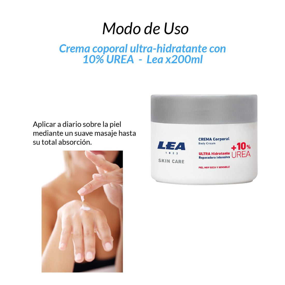 Crema corporal ultra-hidratante con 10% UREA - Lea x200ml
