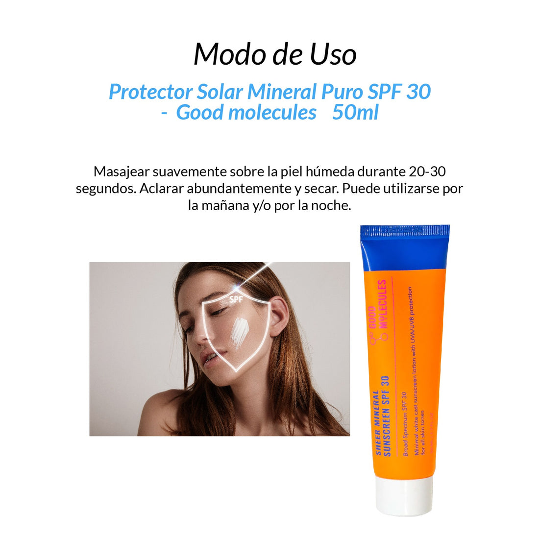 Protector Solar Mineral Puro SPF 30 - Good Molecules 50ml