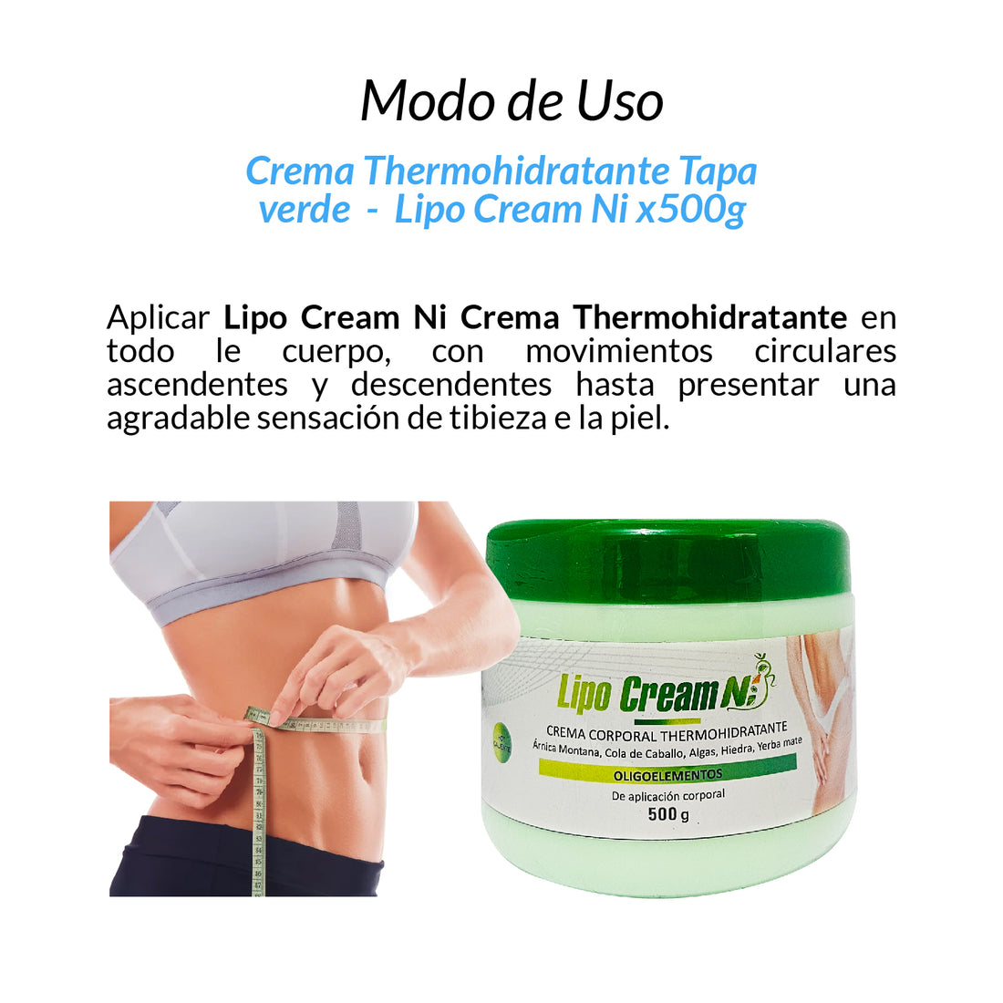 Crema Corporal Thermohidratante Tapa Verde- Lipo Cream Ni 500gr