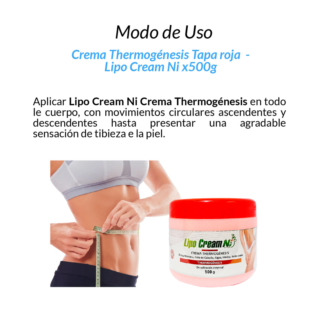 Crema Thermogénesis Tapa roja - Lipo Cream NI 500gr