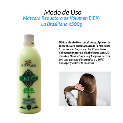 Máscara reductora de volumen B.T.X - La Brasiliana x500g