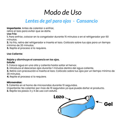 Lentes de gel para ojos - Cansancio