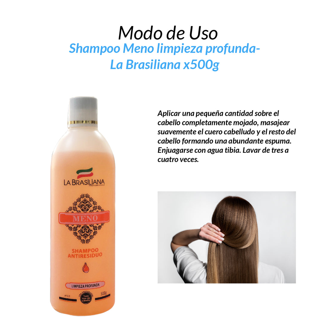 Shampoo antiresiduo limpieza profunda - La Brasiliana 500gr