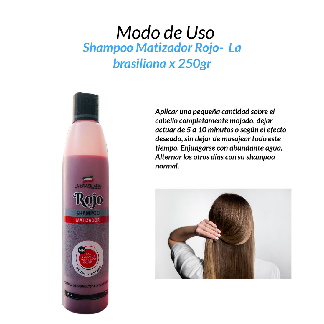 Shampoo Matizador Rojo - La Brasiliana 250gr