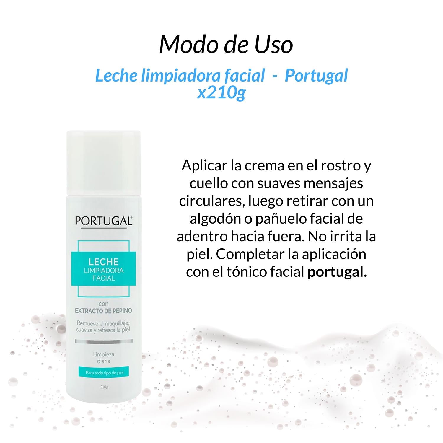 Leche limpiadora facial - Portugal 210gr – Importacionessumak