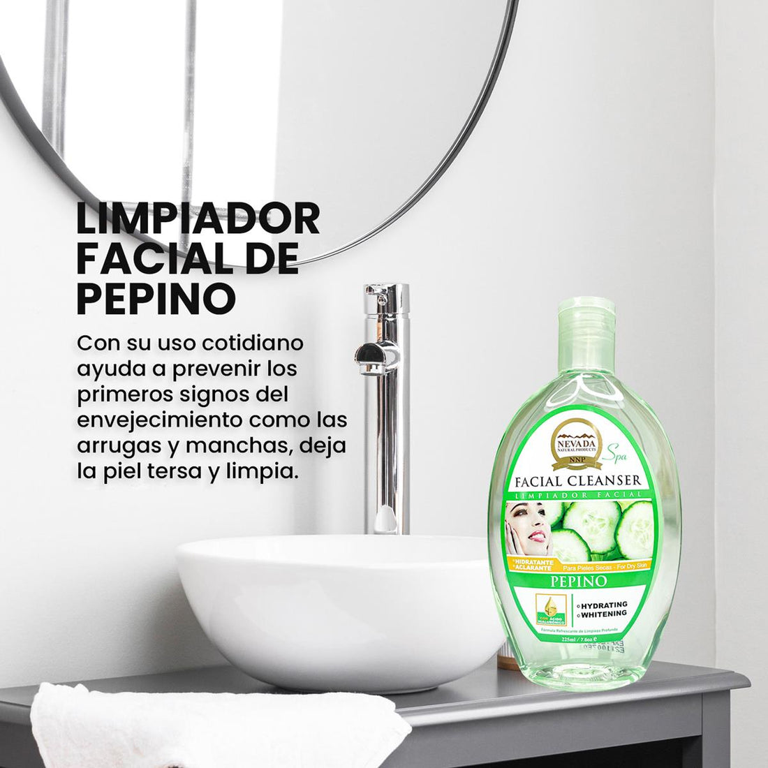 Limpiador facial de pepino 225ml - Nevada