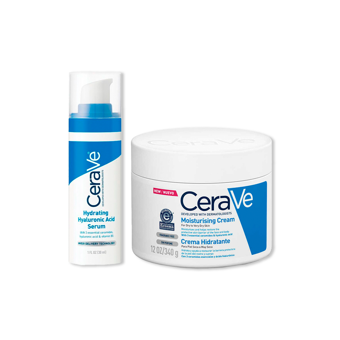 Cerave Sérum hidratante con ácido hialorónico 30ml+CeraVe Crema Hidratante 340g