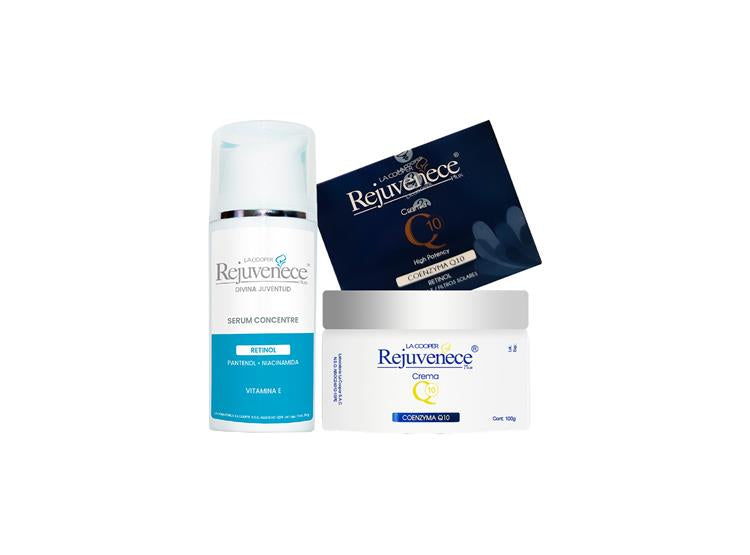 Rejuvenece plus serum concentre Retinol 30Gr + Crema Q10 Retinol y Coenzima 100Gr