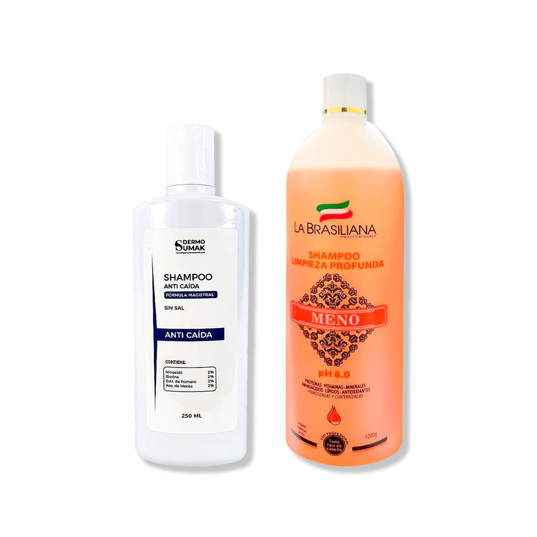 SHAMPOO ANTICAIDA SIN SAL 250ML + SHAMPOO ANTIRESIDUO 1LT