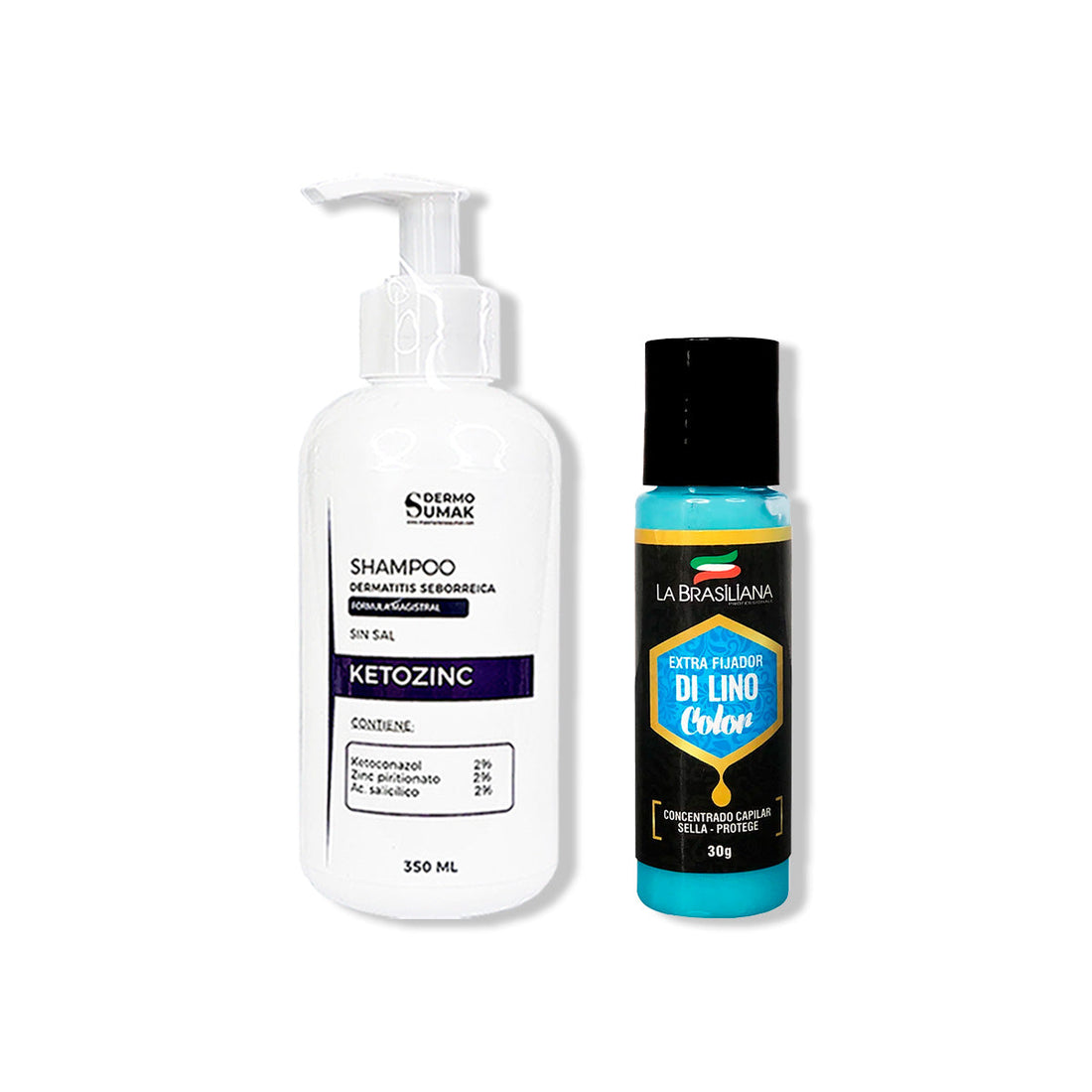 SHAMPOO KETOZINC 350ML + CONCENTRADO CAPILAR EXTRA FIJADOR 30GR