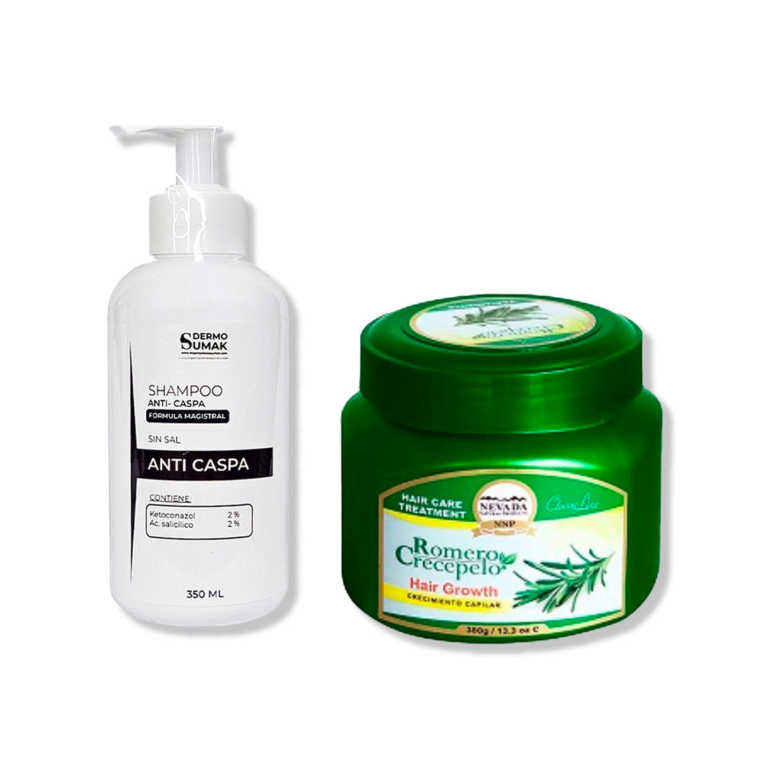 SHAMPOO ANTICASPA SIN SAL 350ML + CREMA CRECIMIENTO CAPILAR 380GR