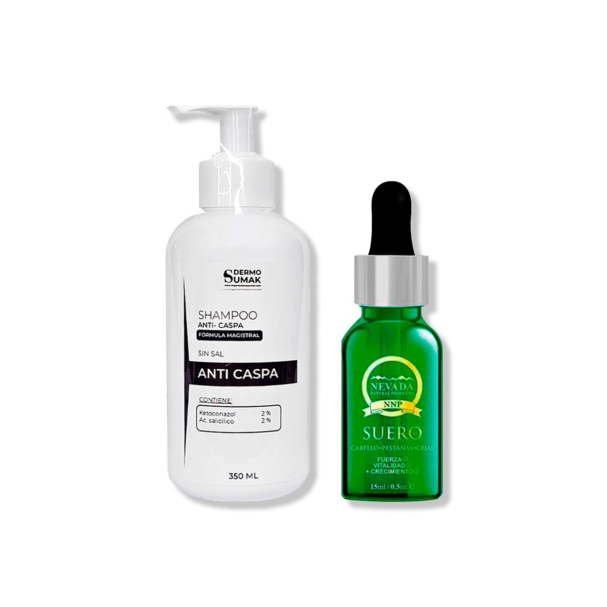 SHAMPOO ANTICASPA SIN SAL 350ML + SUERO DE BIOTINA Y ROMERO 15ML