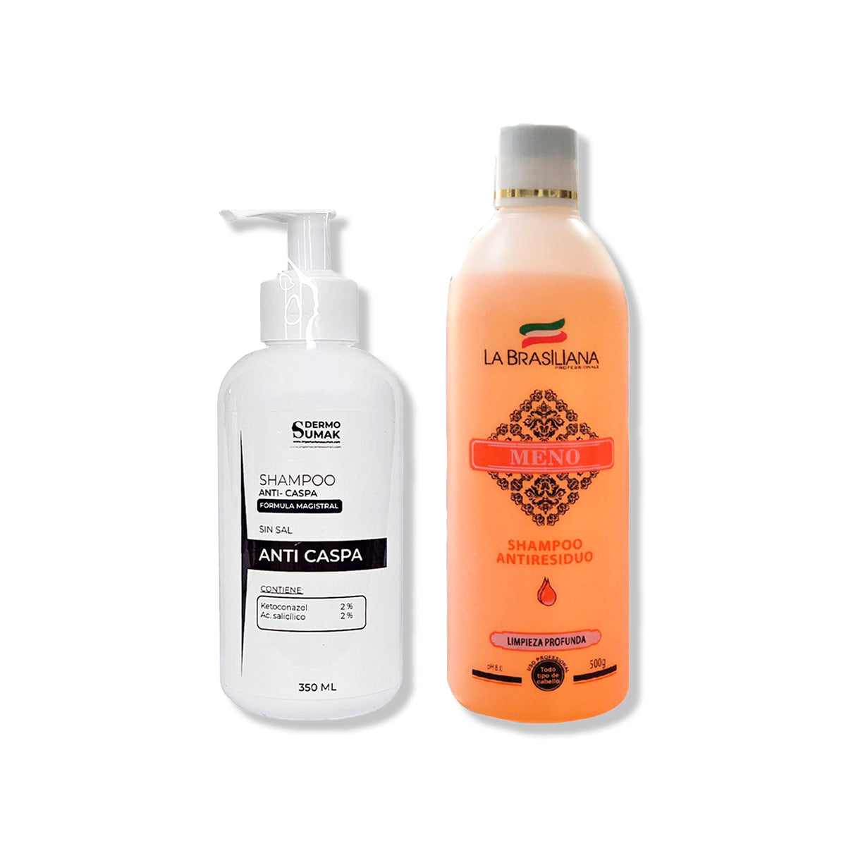 SHAMPOO ANTICASPA SIN SAL 350ML + SHAMPOO ANTIRESIDUO 500ML