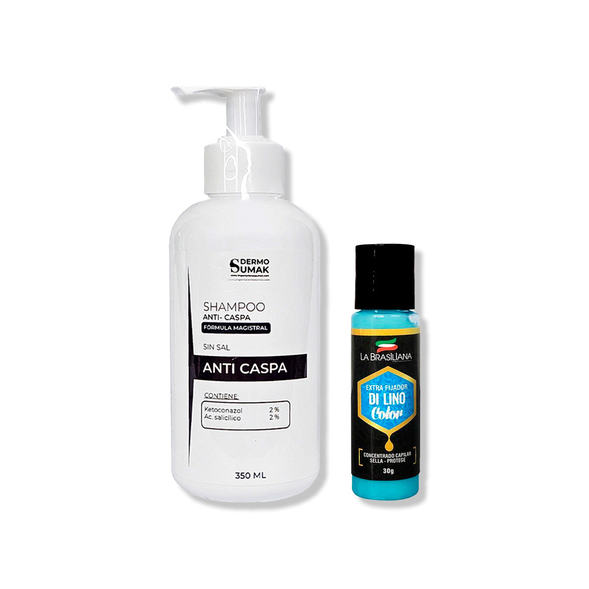 SHAMPOO ANTICASPA 350ML + CONCENTRADO CAPILAR EXTRA FIJADOR 30GR