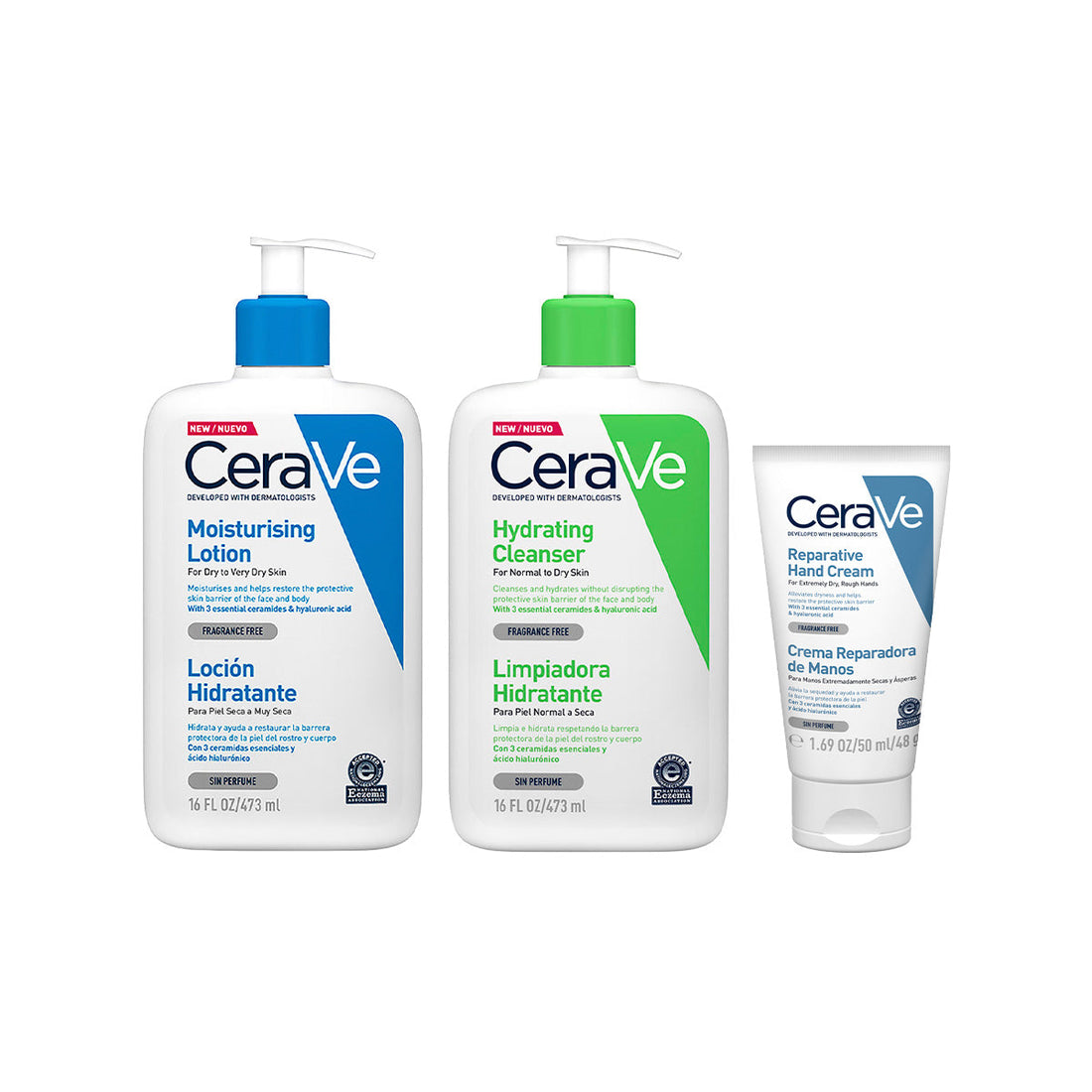 TRIO Cerave hidratación corporal + REGALO